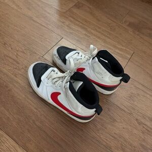 Kids High-Top Sneakers - Red and Black